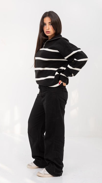 Black x white Pullover