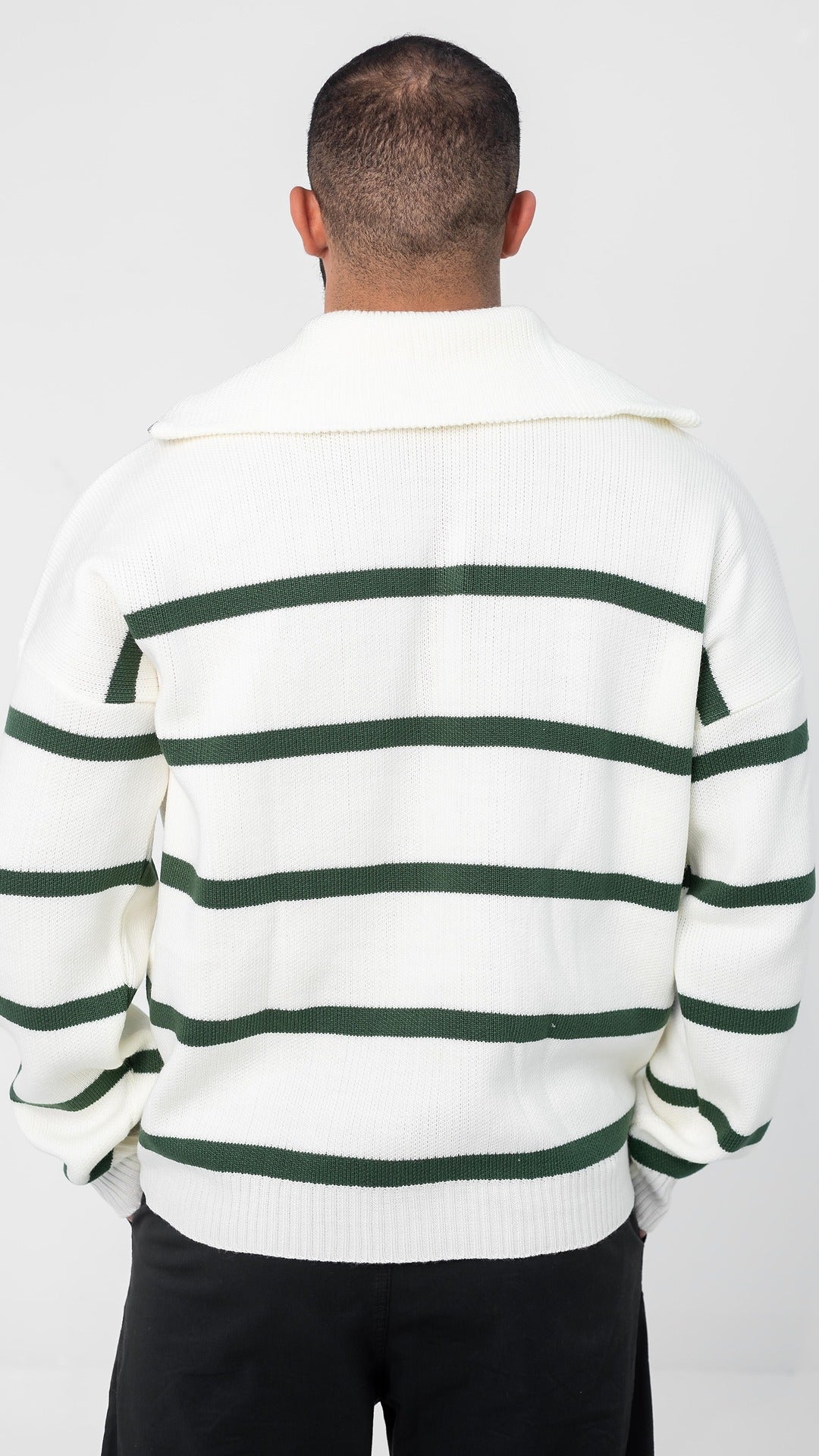 white x Green Pullover