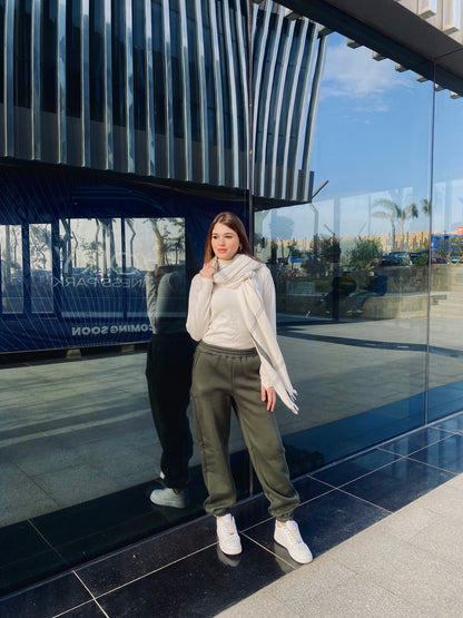 Olive winter Sweatpants