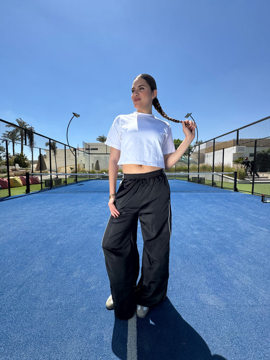 White Cropped Boxy Tee