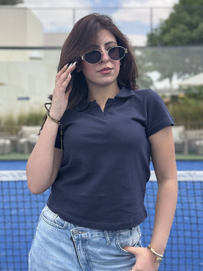 Navy Blue Polo Tee